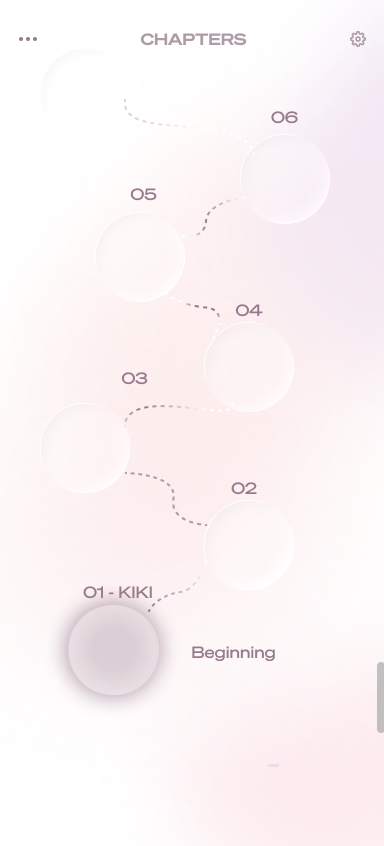 Chapter progression screen in Luvluvdaily